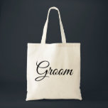 Bolsa Tote Casamento Elegante Personalizado<br><div class="desc">Saco de casamento do noivo Elegante Personalizado</div>