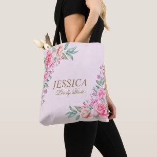 Bolsa Tote Casamento Floral Pink