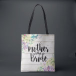 Bolsa Tote Casamento Mãe da Noiva Suculenta Madeira Rústica<br><div class="desc">Mãe dos Modelos de Tote Bag de Casamento Bride - Plantas Suculentas de Aquarela Elegante no fundo de madeira rustica branca. Um Design Perfeito Para O Seu Grande Dia! Todo Estilo De Texto,  Cores,  Tamanhos Podem Ser Modificados Para Ajustado Das Suas Necessidades.</div>