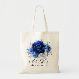 Bolsa Tote Casamento Metálico Real Azul Prateado Metálico Par