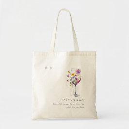 Bolsa Tote Casamento Mínimo De Vidro Floral De Vidro De Aquar