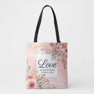 Bolsa Tote Casamento Obrigado A Dar Bolas De Presente Flores