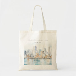 Bolsa Tote Casamento Paisagem Aquarela São Francisco