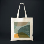 Bolsa Tote Casamento Personalizado de Teal Verde da Abstrato<br><div class="desc">Arte Abstrato moderna Formas de Arte Salva Sábio Único Tote Casamento Personalizado</div>