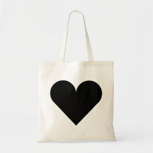Bolsa Tote Casamento preto do coração