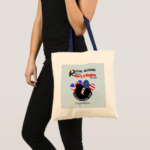 Bolsa Tote Casamento Real Comemorativo Príncipe Harry & Megh