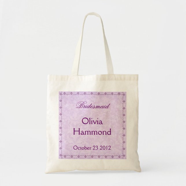 Bolsa Tote Casamento roxo CONHECIDO FEITO SOB ENCOMENDA da (Frente)