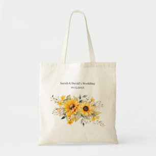 Bolsa Tote Casamento Rústico com Girassóis
