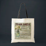 Bolsa Tote casamento rústico de pedras florais<br><div class="desc">convites para o casamento de mason floral rustic country,  guarde a data RSVP,  obrigado cartas e favores de casamento</div>