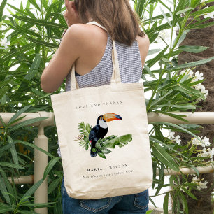 Bolsa Tote Casamento Turiano de Floresta Tropical Chic Elegan
