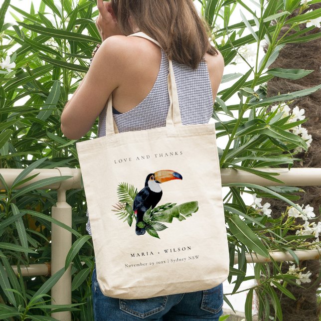 Bolsa Tote Casamento Turiano de Floresta Tropical Chic Elegan (Criador carregado)
