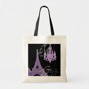 Bolsa Tote Casamento vintage de Chandelier Torre Eiffel Paris