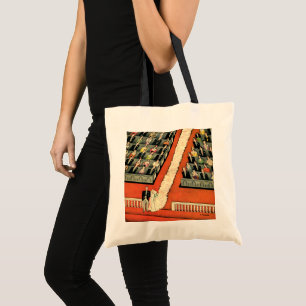 Bolsa Tote Casamento Vintage, Noivos Art Déco Recém-Casados