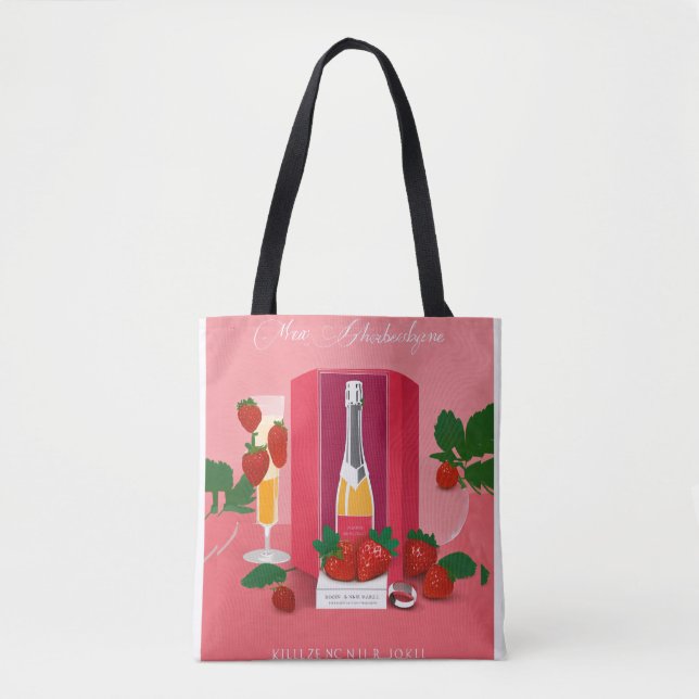Bolsa Tote Casamentos Chic: Essenciais de Design Flat Minimal (Frente)