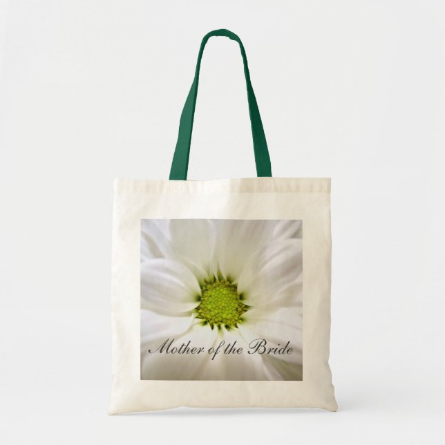 Bolsa Tote casamentos com flores de margarida branca (Frente)