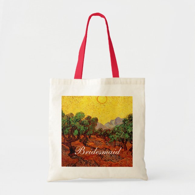 Bolsa Tote Casamentos,Vincent van Gogh Olive Trees (Frente)