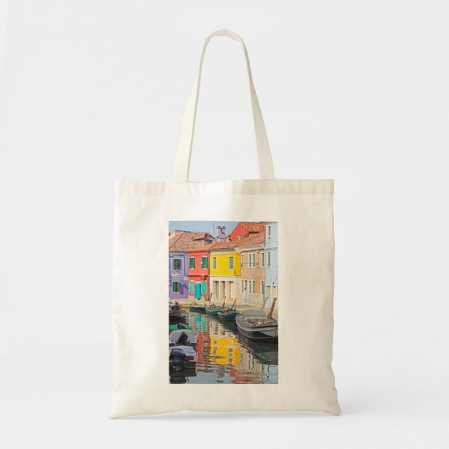 Bolsa Tote Casas da cor na ilha Burano Ital de Veneza (Frente)
