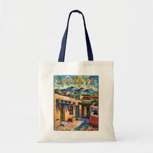 Bolsa Tote Casas de Adobe em Santa Fe Estilo Noite Estrelada