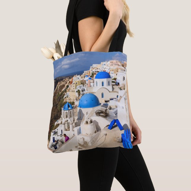 Bolsa Tote Casas Gregas Tradicionais (Close Up)