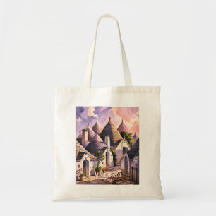 Bolsa Tote Casas Trulli Alberobello Personalizadas Itália Aqu