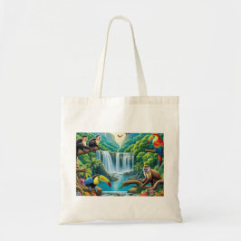 Bolsa Tote Cascata tropical da floresta tropical úmida
