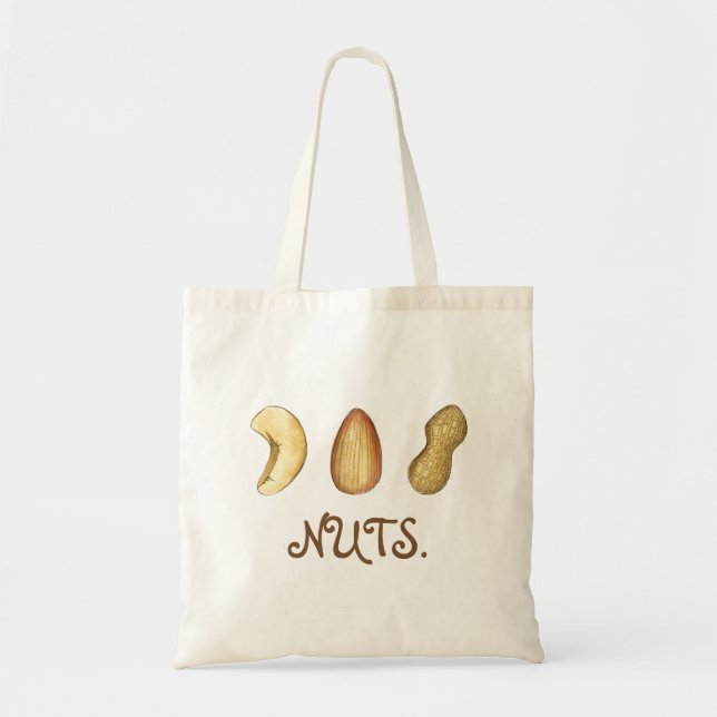 Bolsa Tote Cashew Almond Peanut Loucos Tote Bag (Frente)
