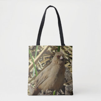 Bolsa Tote Castanho Animal, Foto de Pássaro