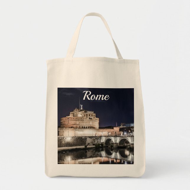 Bolsa Tote Castel Sant Angelo à noite em Roma (Frente)