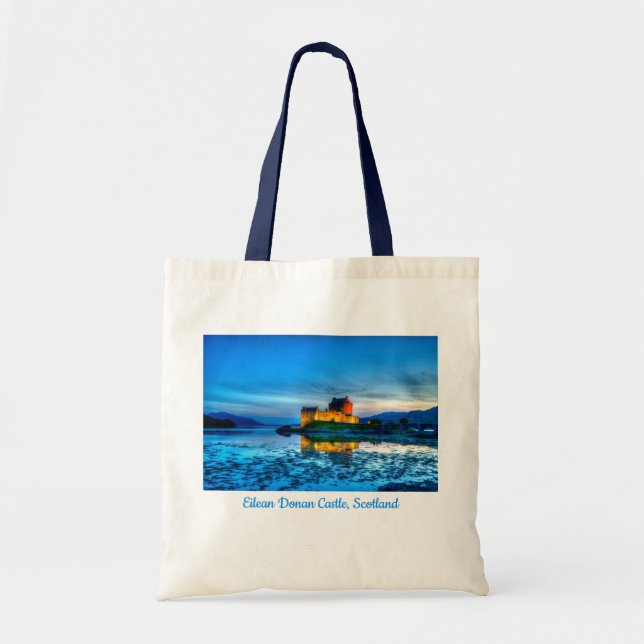 Bolsa Tote Castelo de Eilean Donan, saco de Tote da Escócia (Frente)