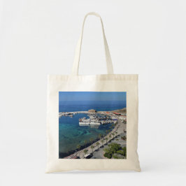 Bolsa Tote Castelo de Paphos e vista do naufrágio do porto