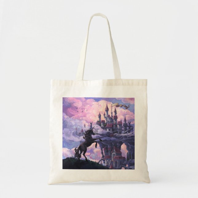 Bolsa Tote Castelo de Unicórnio (Frente)