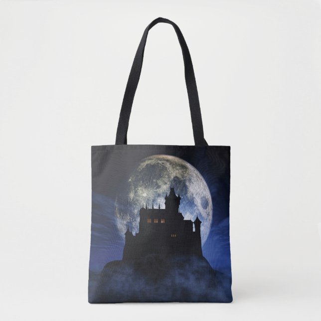 Bolsa Tote Castelo fantasma durante a noite (Frente)
