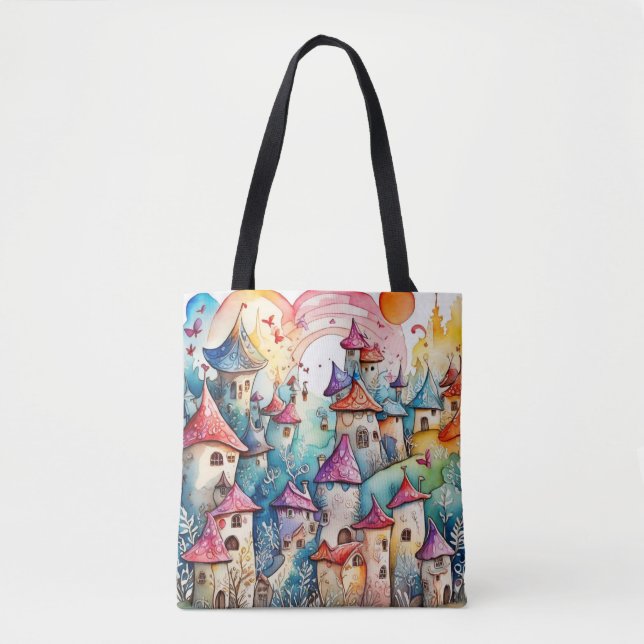 Bolsa Tote Castelo mágico da Terra Fairyland (Frente)