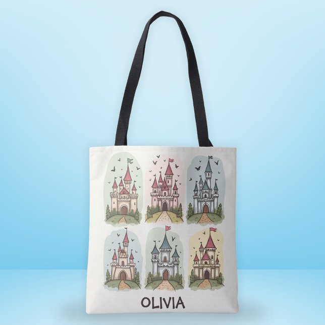 Bolsa Tote Castelos de Contos de Fadas Caprichosos (Criador carregado)