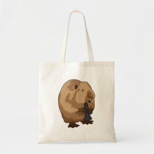 Bolsa Tote castor no xadrez com bispo de xadrez