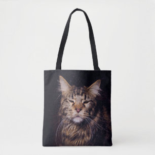 Bolsa Tote casulo de camarão preto, jovem ganimal,cat,c