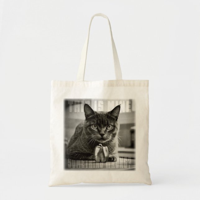 Bolsa Tote cat and green pepper (Frente)