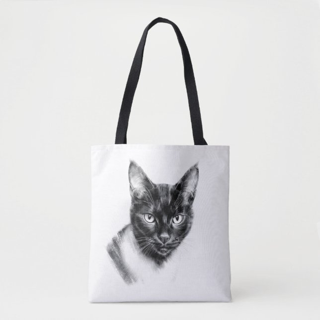 Bolsa Tote Cat Charcoal (Frente)