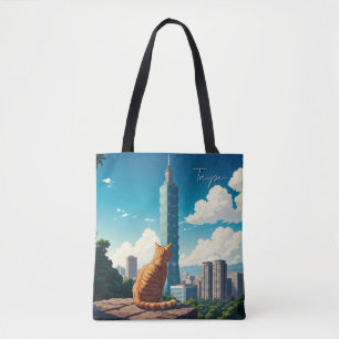 Bolsa Tote Cat em Taipei 101 Taiwan