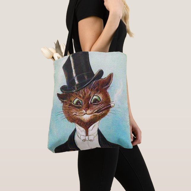 Bolsa Tote Cat Gentleman, Louis Wain (Close Up)