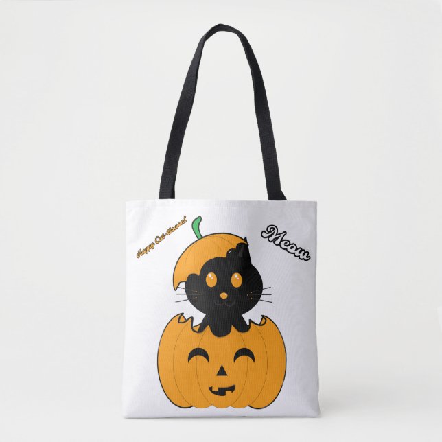 Bolsa Tote Cat-halloween (Frente)