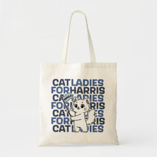 Bolsa Tote Cat Ladies For Kamala Harris para o Presidente 202