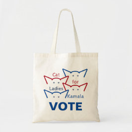 Bolsa Tote Cat Ladras para Kamala Harris Vote Ears ASCII