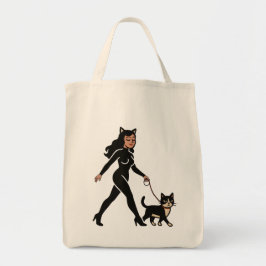 Bolsa Tote Cat Lady Cutie Tuxedo Cat | Cats Mom Comic Graphic