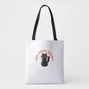 Bolsa Tote Cat Lover Halloween Purr-anormal Atividade Spooky 