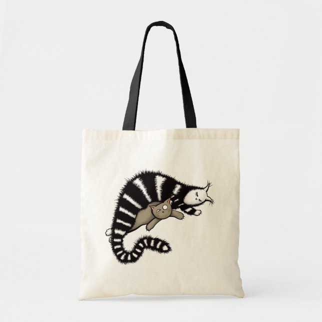 Bolsa Tote Cat Madre Protege Seu Gatinho Bonito (Frente)