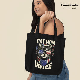Bolsa Tote Cat Mamãe Vota Legenda Americana