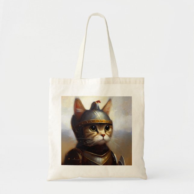 Bolsa Tote Cat Medieval Knight (Frente)