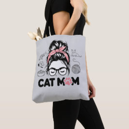 Bolsa Tote "Cat Mom" Funny Cute Cat Lover Women