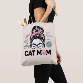 Bolsa Tote "Cat Mom" Funny Cute Cat Lover Women